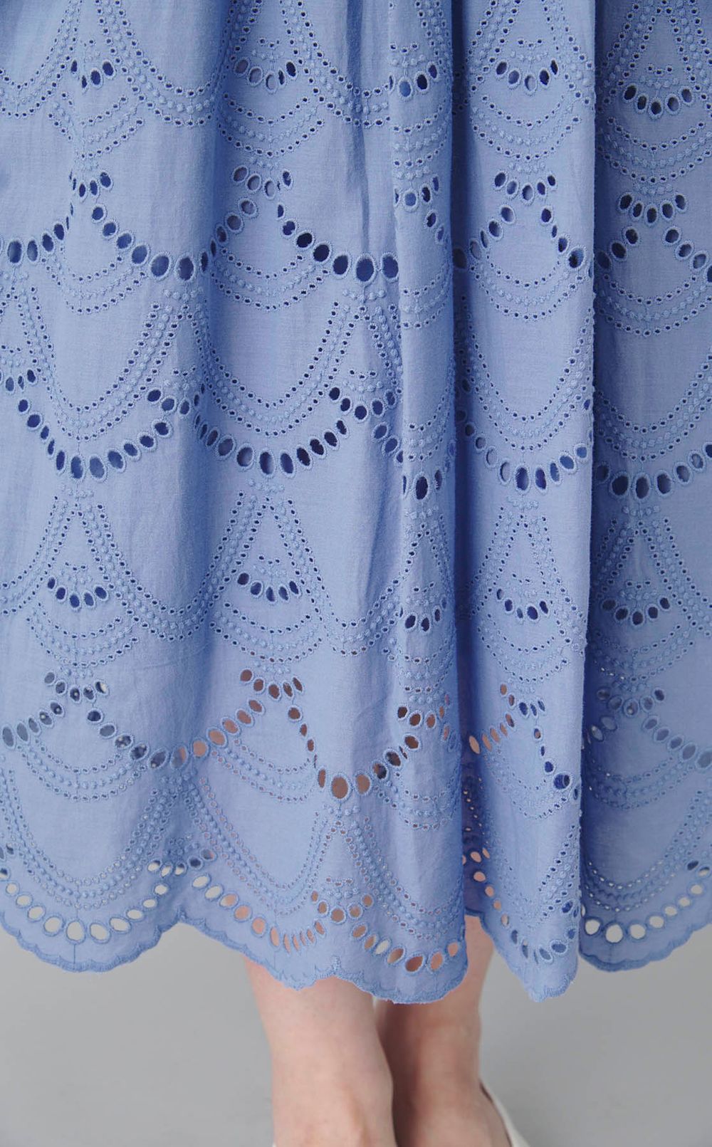 ドットレースノースリーブワンピース