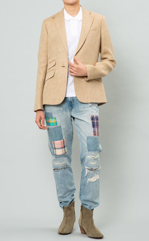 パッチワークウォッシュドデニム