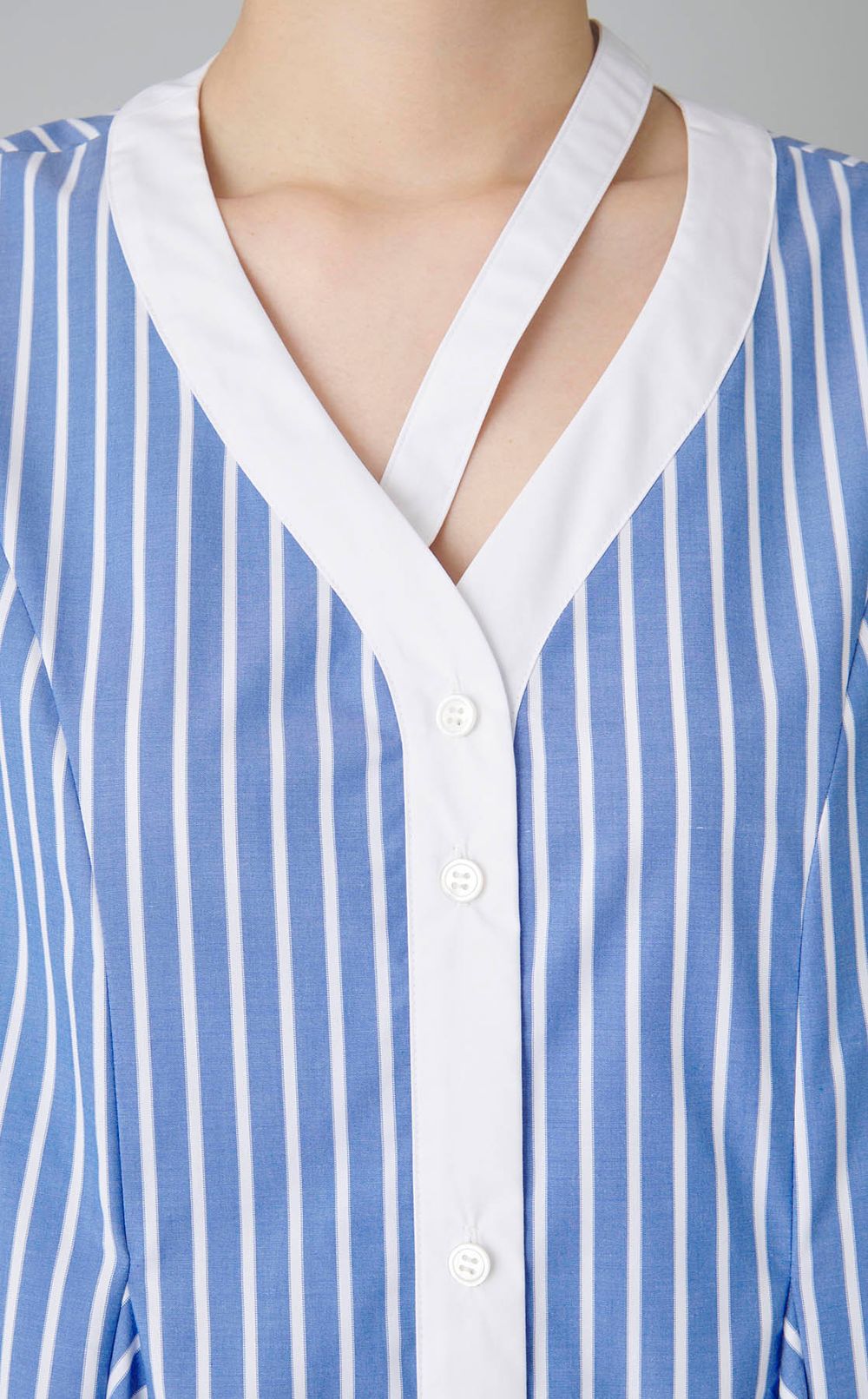 ストライプフレアワンピース