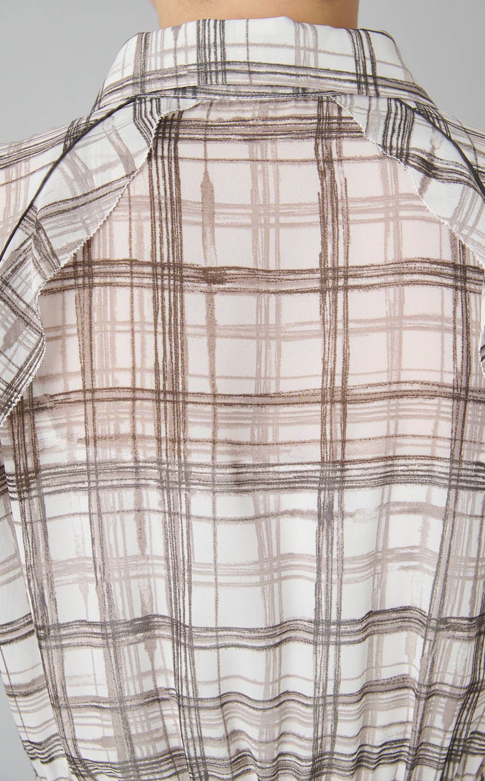 チェックプリントプリーツワンピース