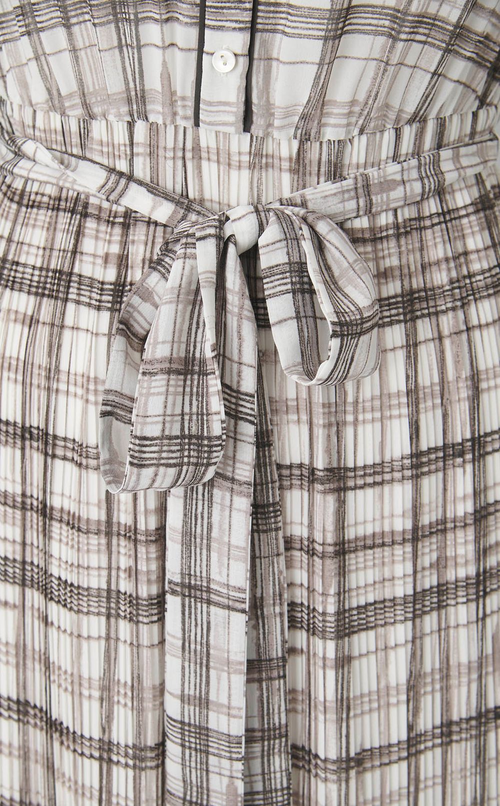 チェックプリントプリーツワンピース