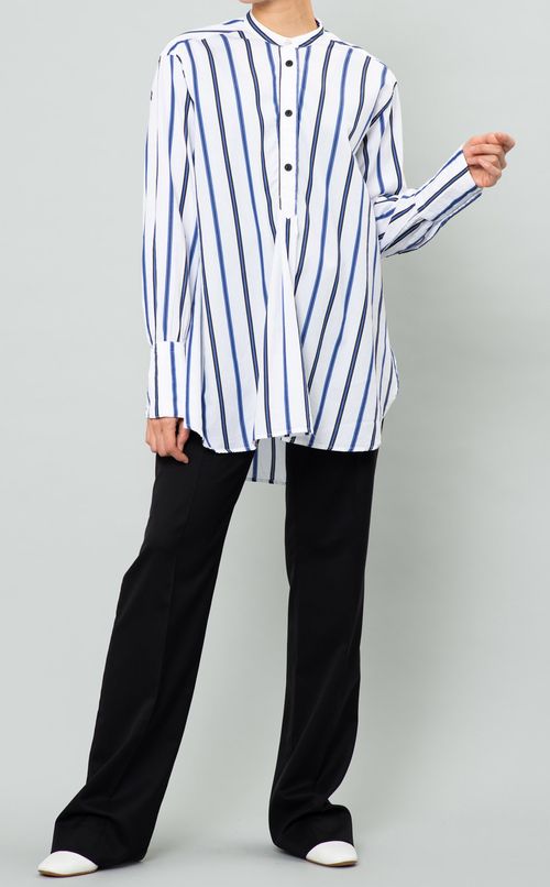 ストライププルオーバーシャツ