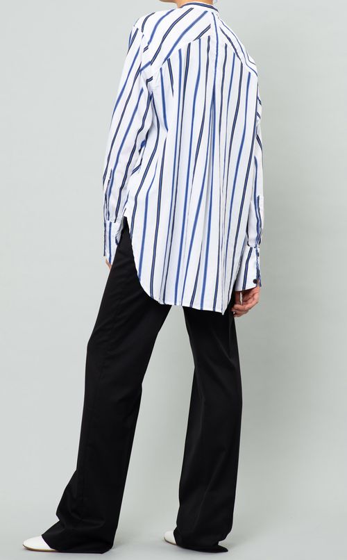 ストライププルオーバーシャツ