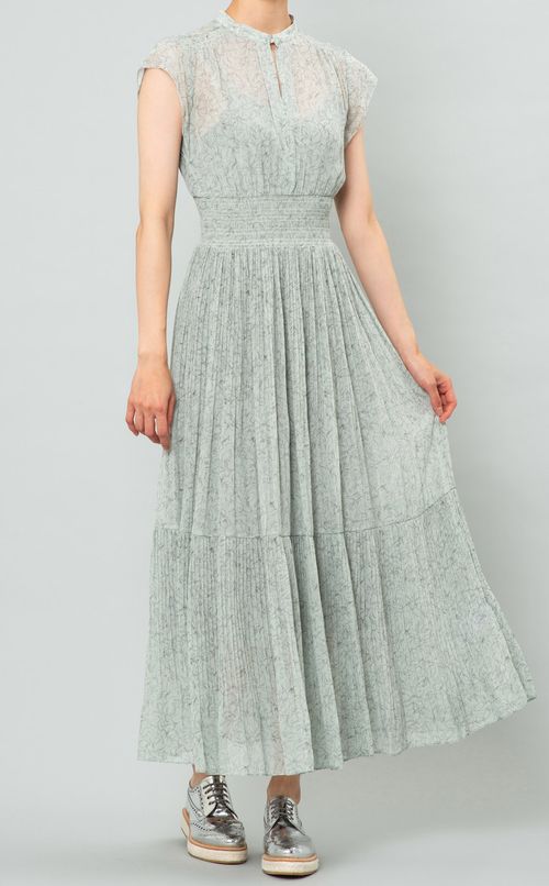 シャーリングシフォンワンピース