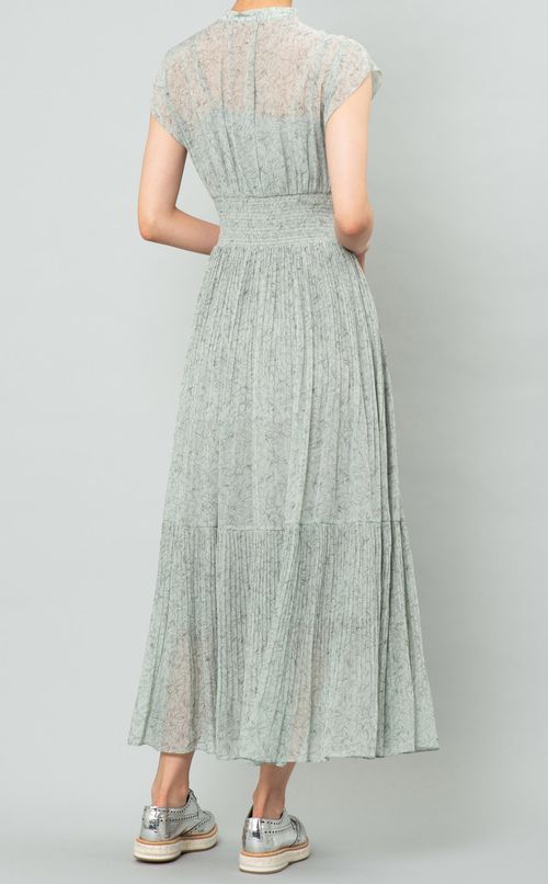 シャーリングシフォンワンピース