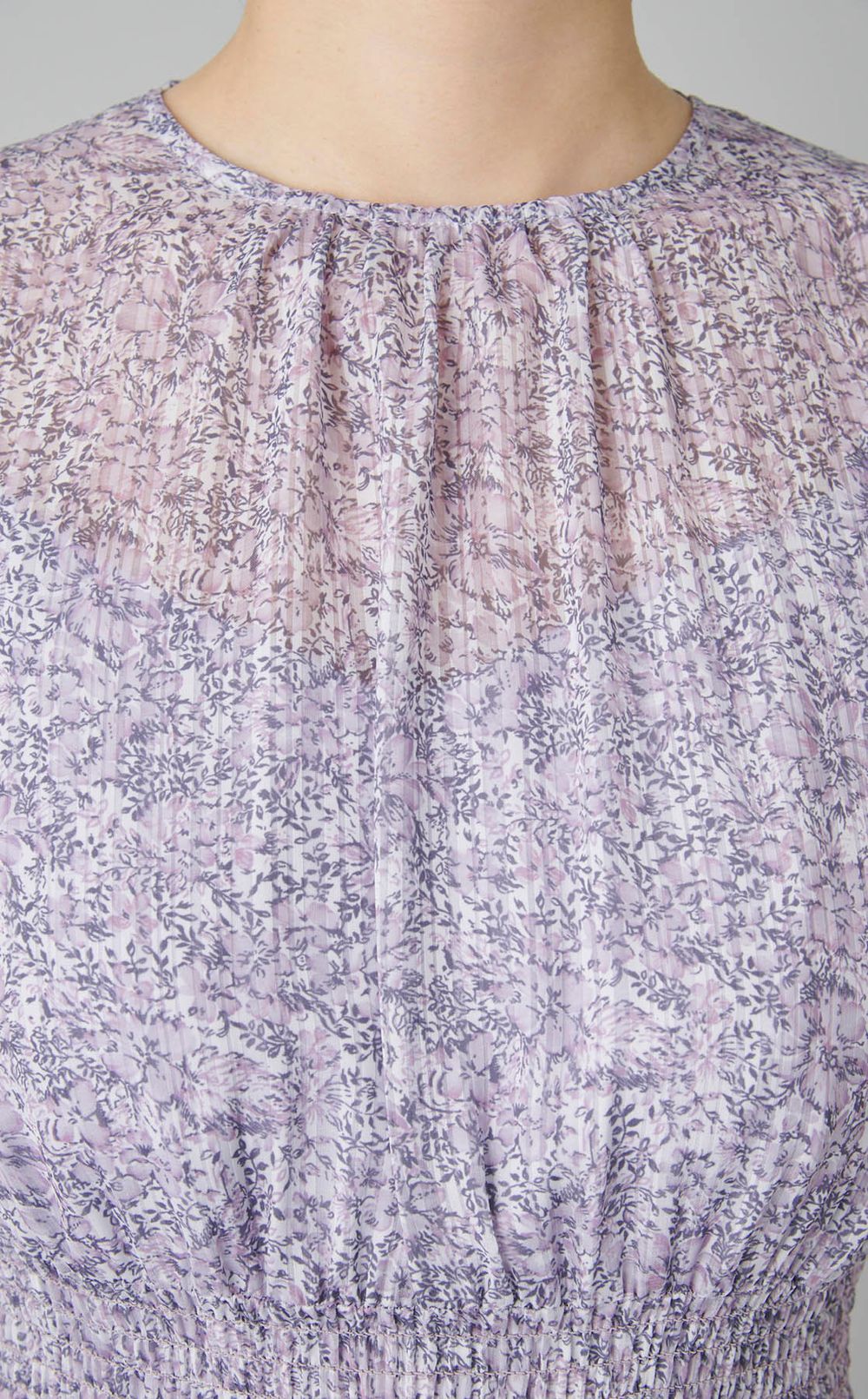 シフォンサテンストライプワンピース