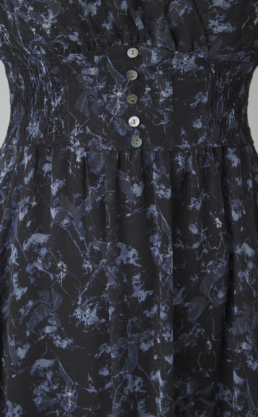 ラインフラワープリントワンピース