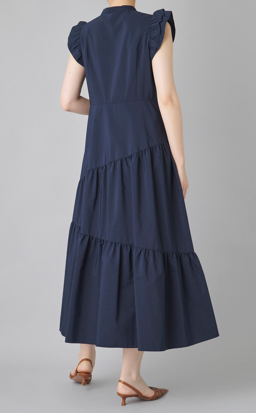 カットワークティアードワンピース