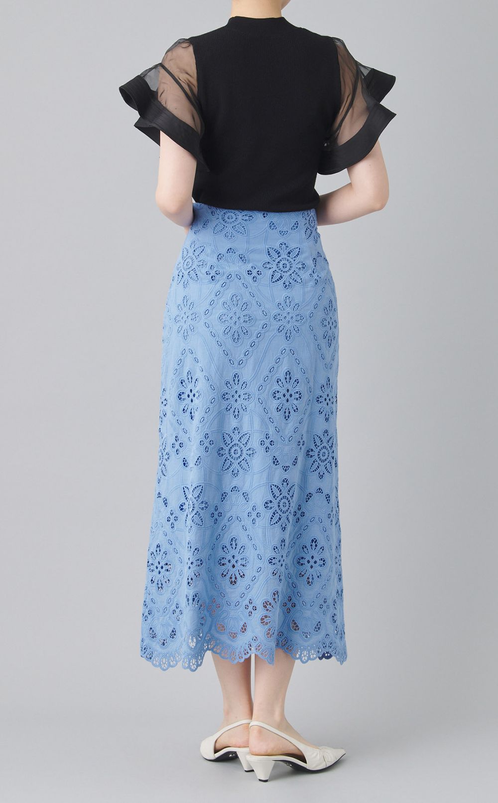 コットンエンブロイダリースカート