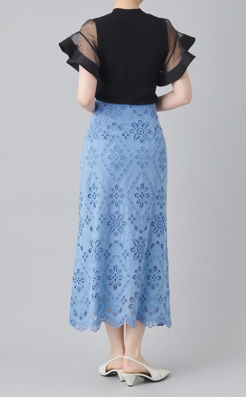コットンエンブロイダリースカート
