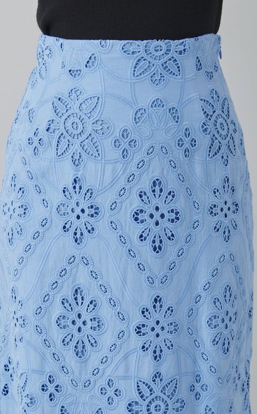 コットンエンブロイダリースカート