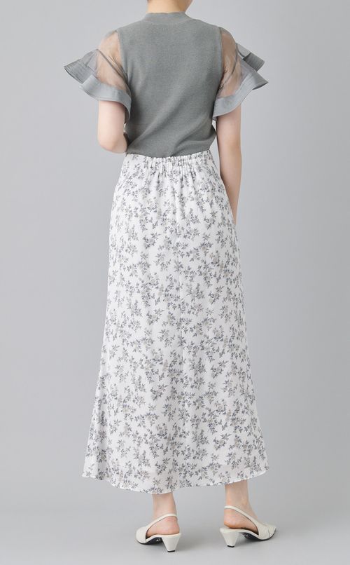 フラワープリントナロースカート