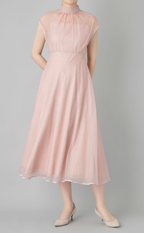 チュールレースレイヤードドレス