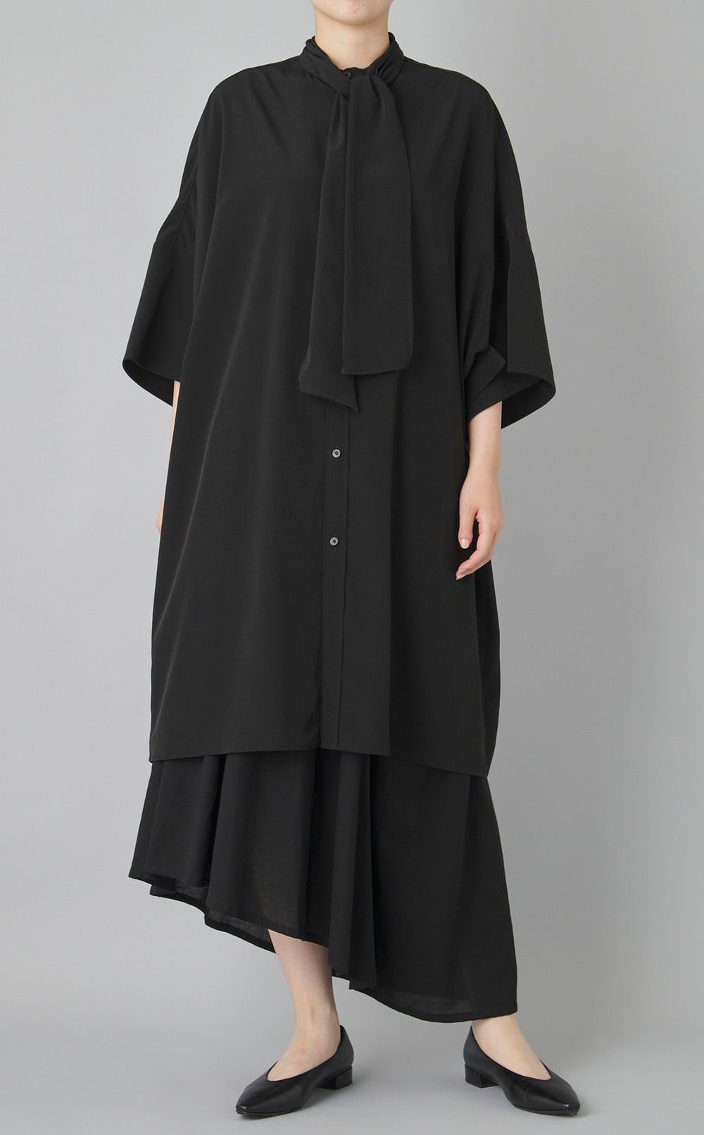 コットンボイルアシメトリースカート