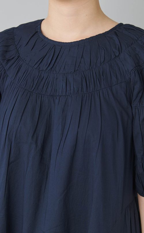 コットンギャザーヨークドレス