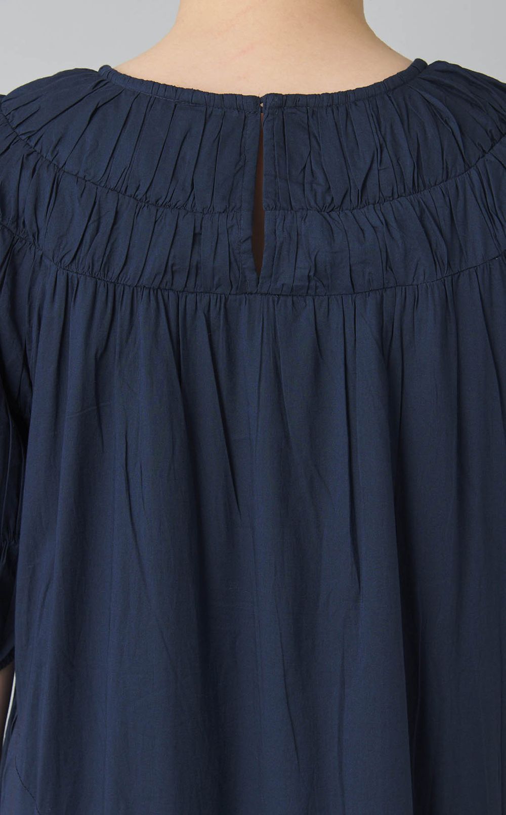 コットンギャザーヨークドレス