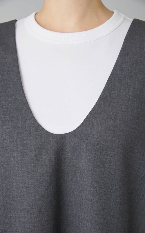 ウールトロバルーンシルエットワンピース