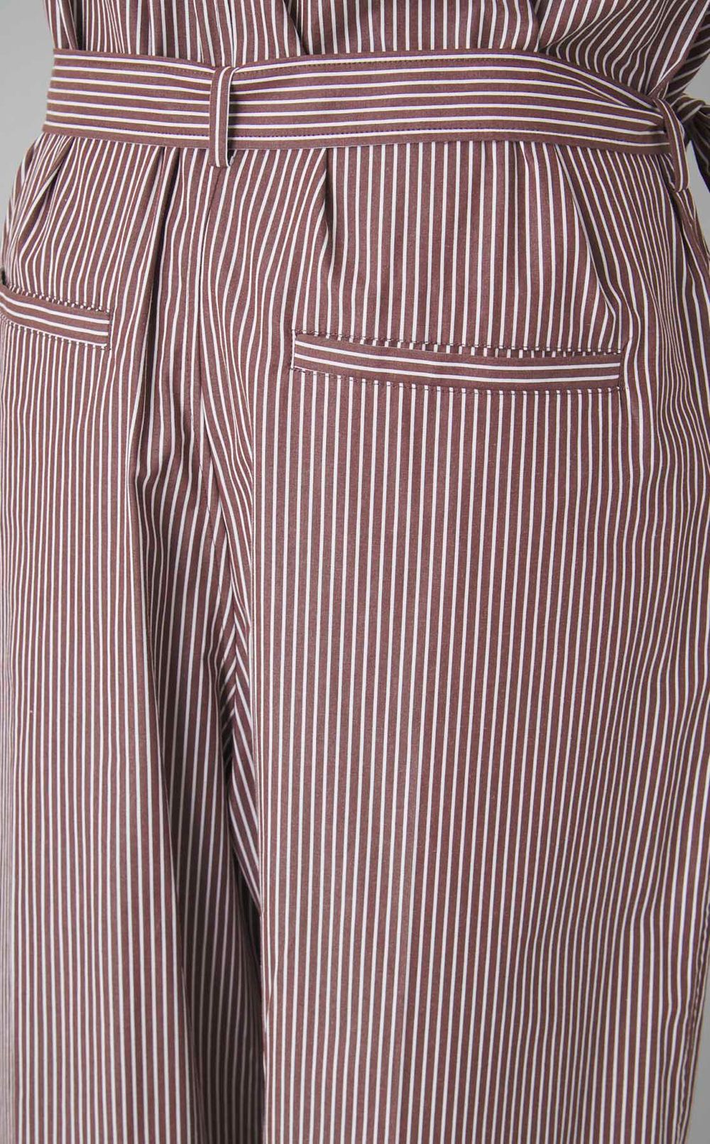 ストライプシャツオールインワン