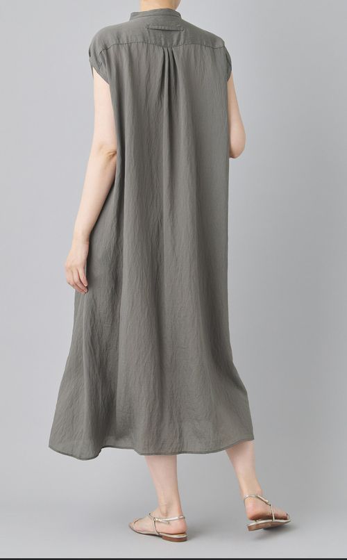 フレンチスリーブマキシワンピース