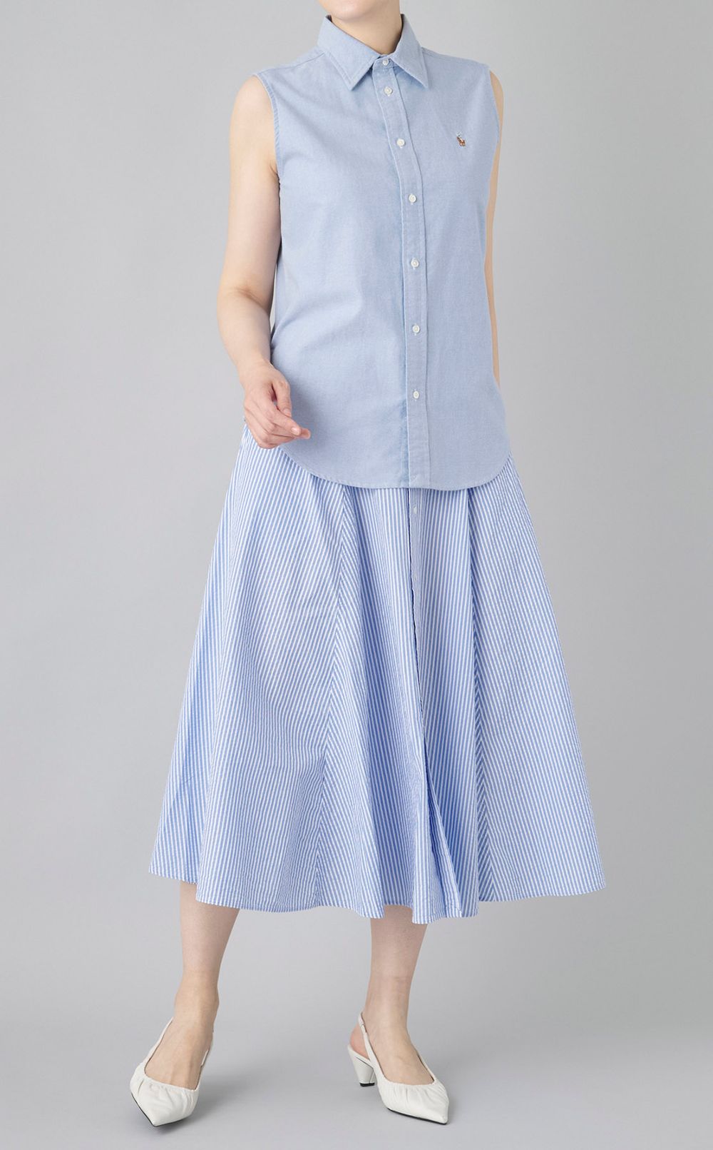 オックスノースリーブシャツ