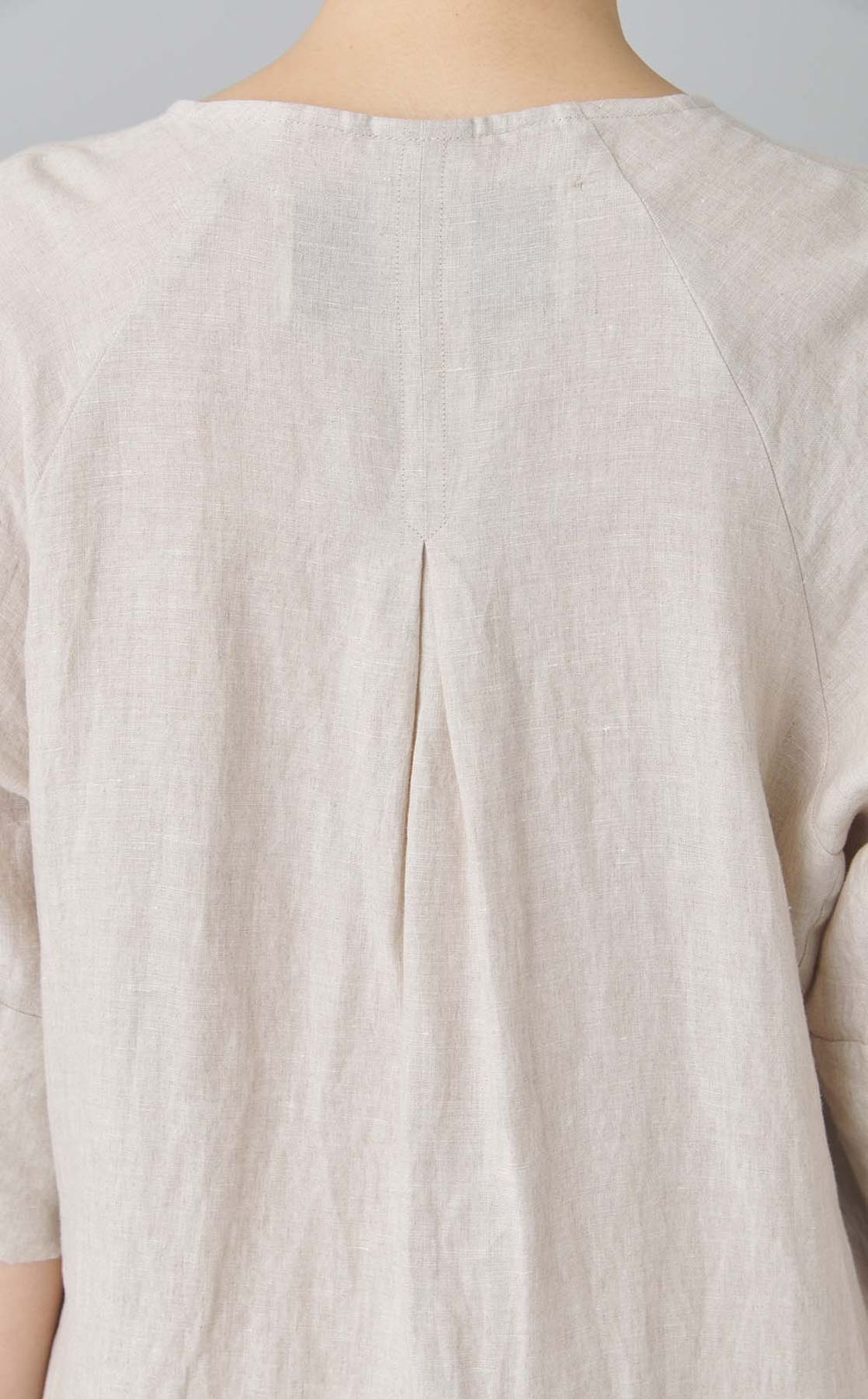 リネンフレアスリーブワンピース