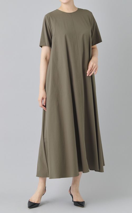 クルーネックテントラインワンピース