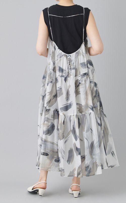 ペイントプリントキャミソールワンピース
