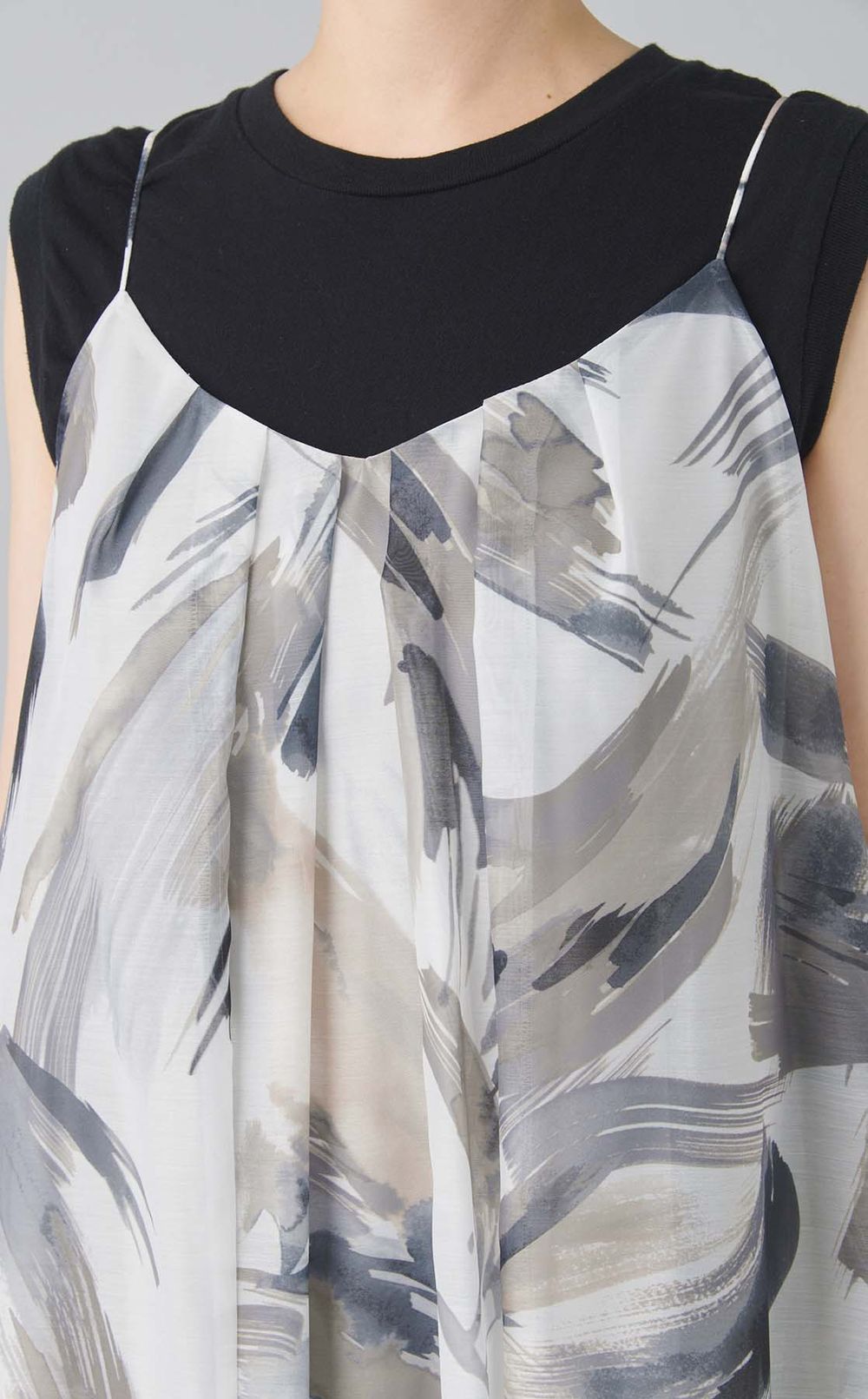 ペイントプリントキャミソールワンピース