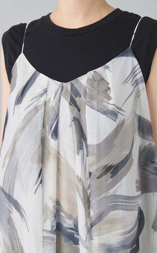 ペイントプリントキャミソールワンピース