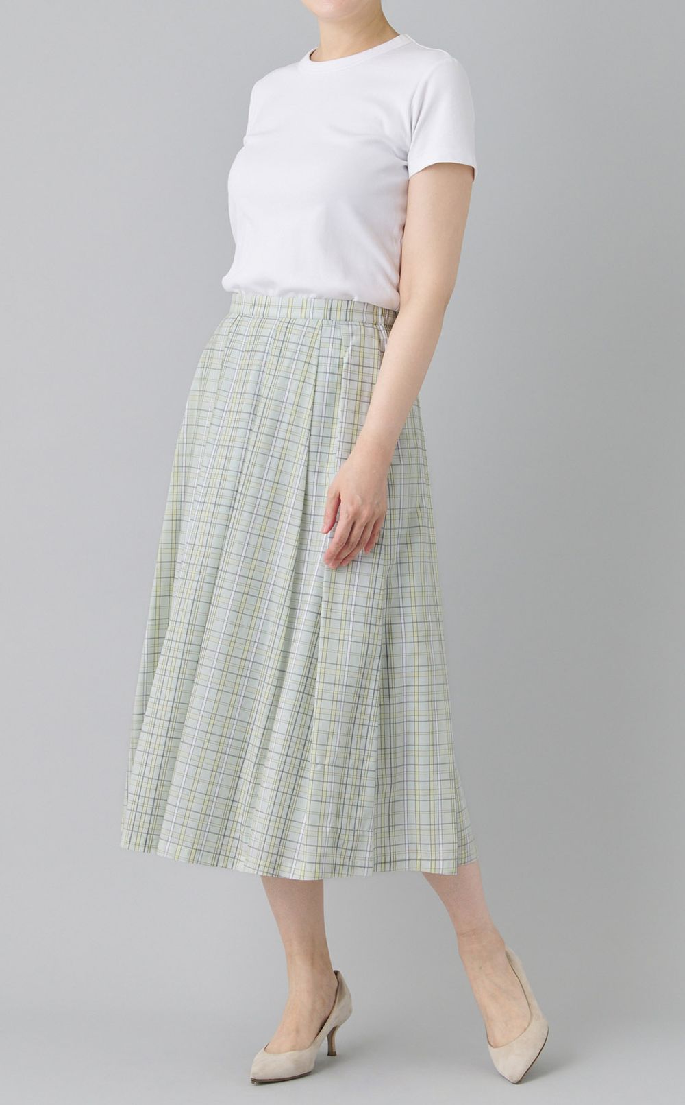 チェックタックスカート