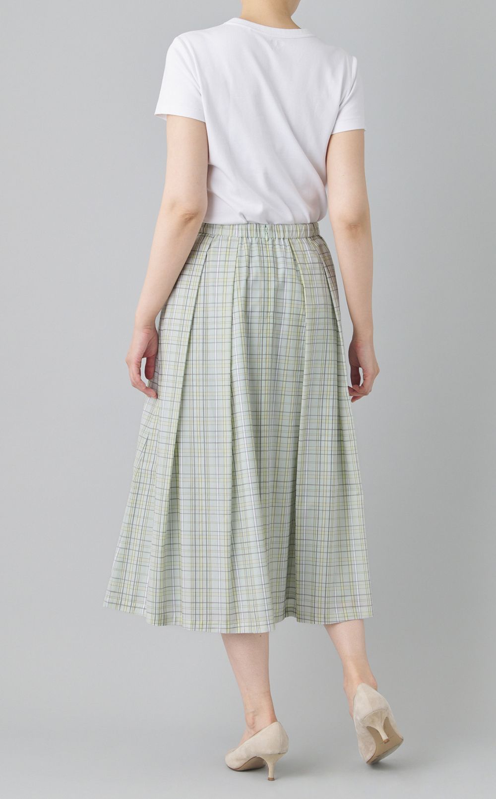 チェックタックスカート