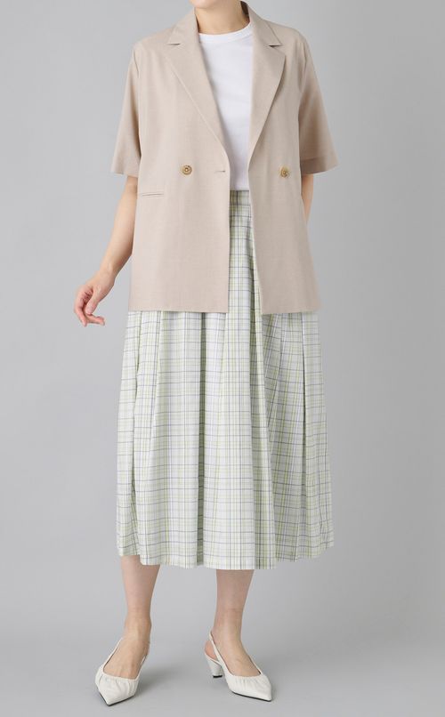 チェックタックスカート