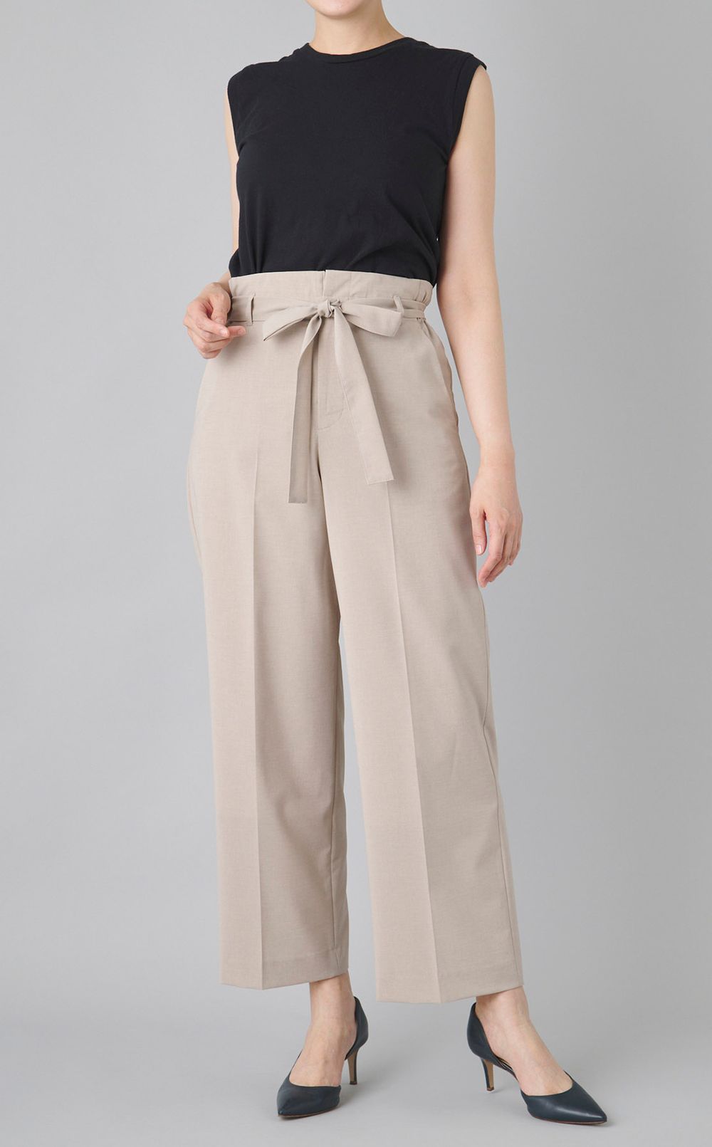 サマーウールハイウェストパンツ