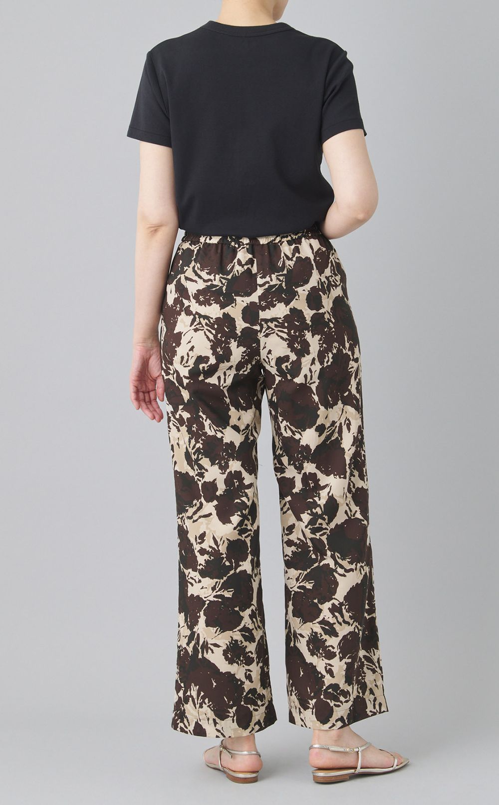 フラワープリントイージーパンツ