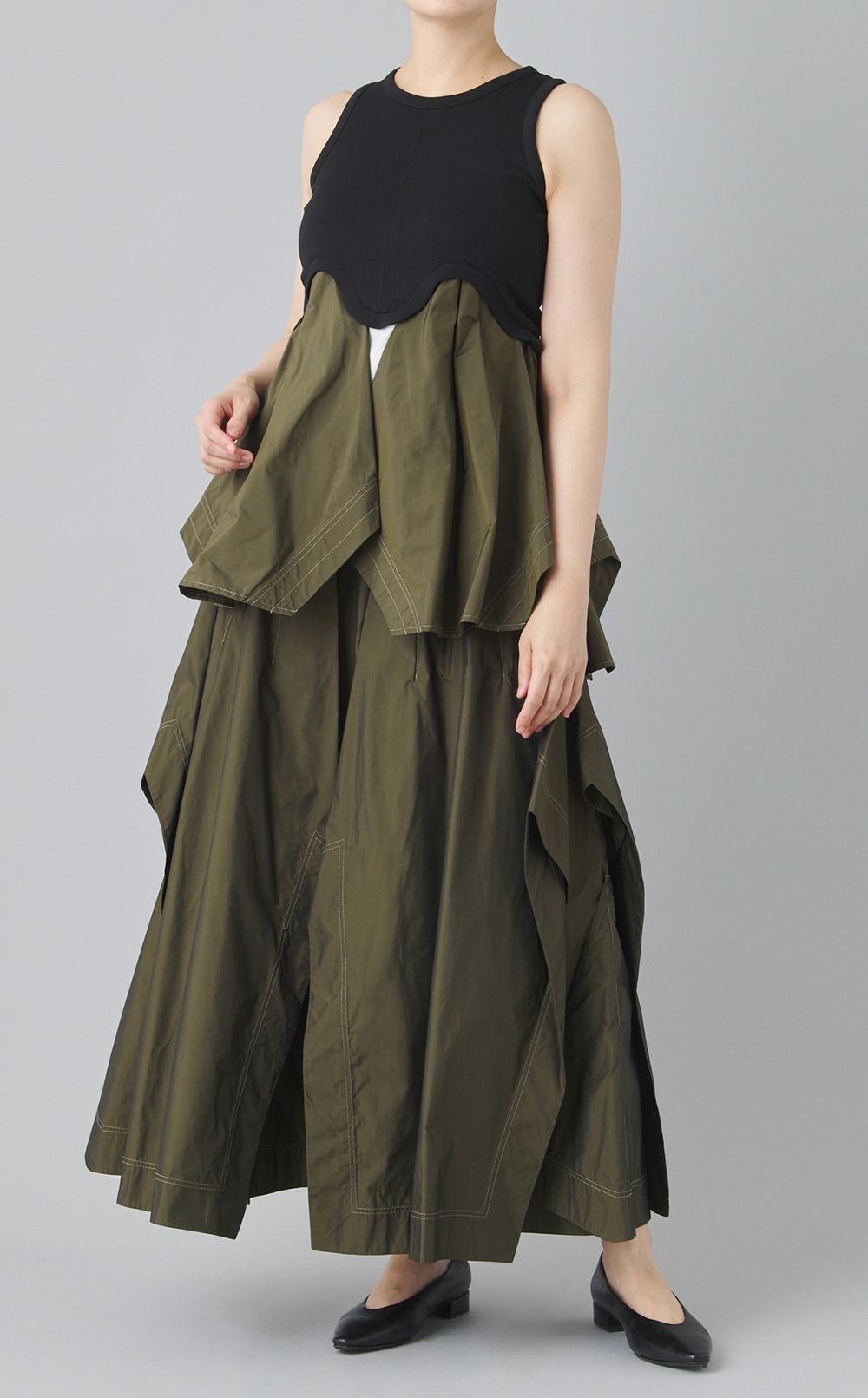 イレギュラーヘムボリュームスカート