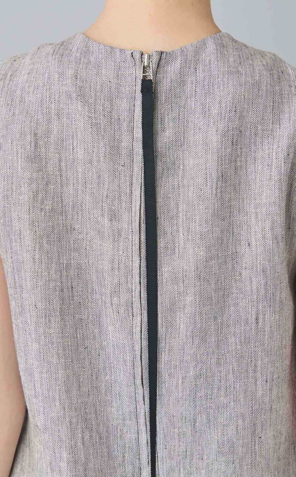 ラメスラブリネンワンピース