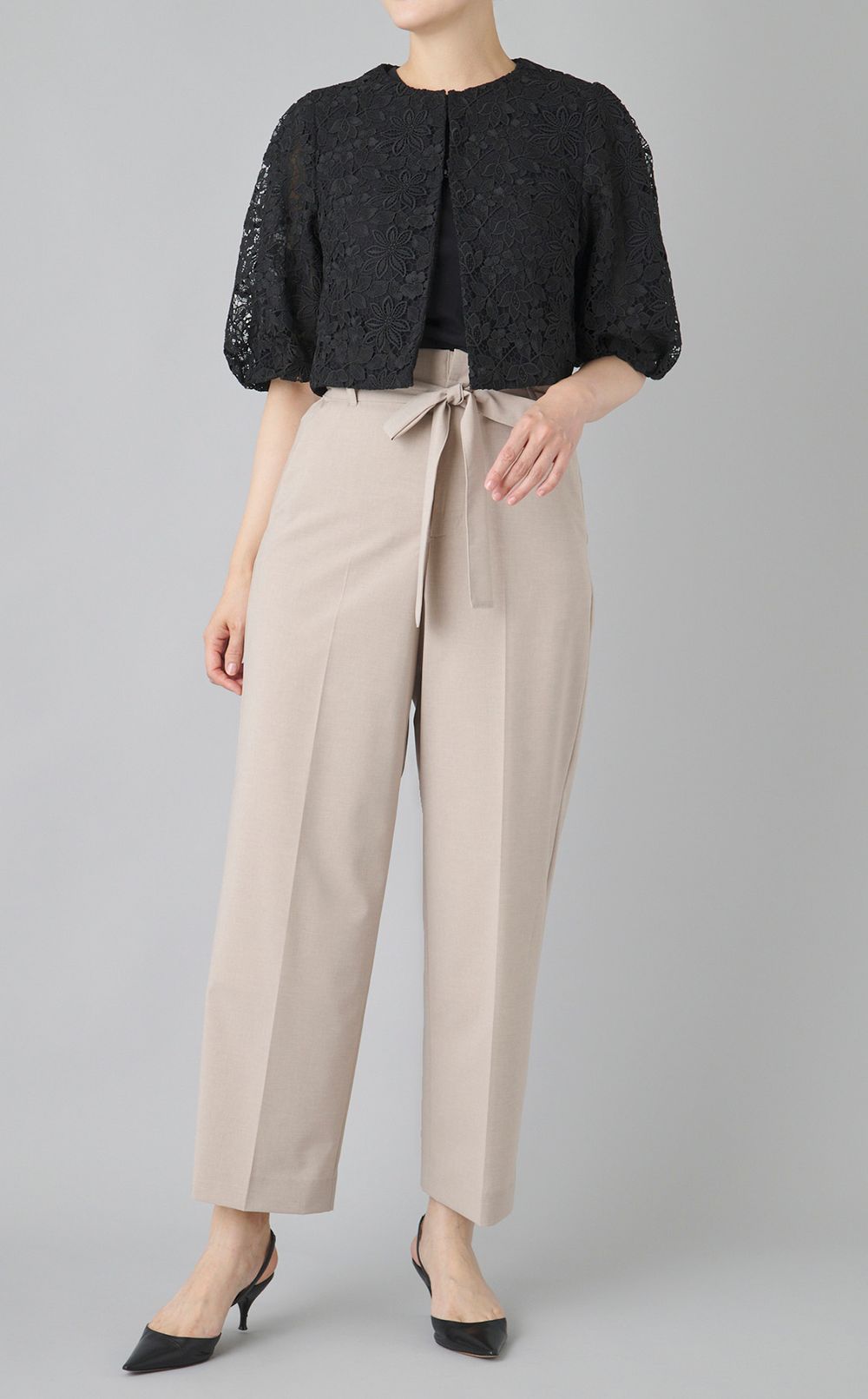 サマーウールハイウェストパンツ