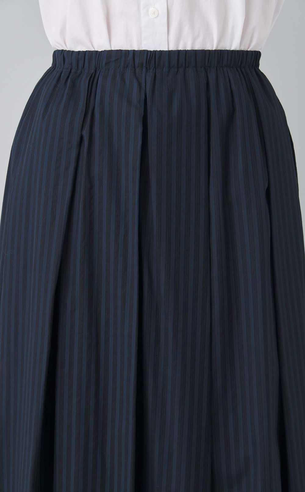 シアーストライプフレアスカート