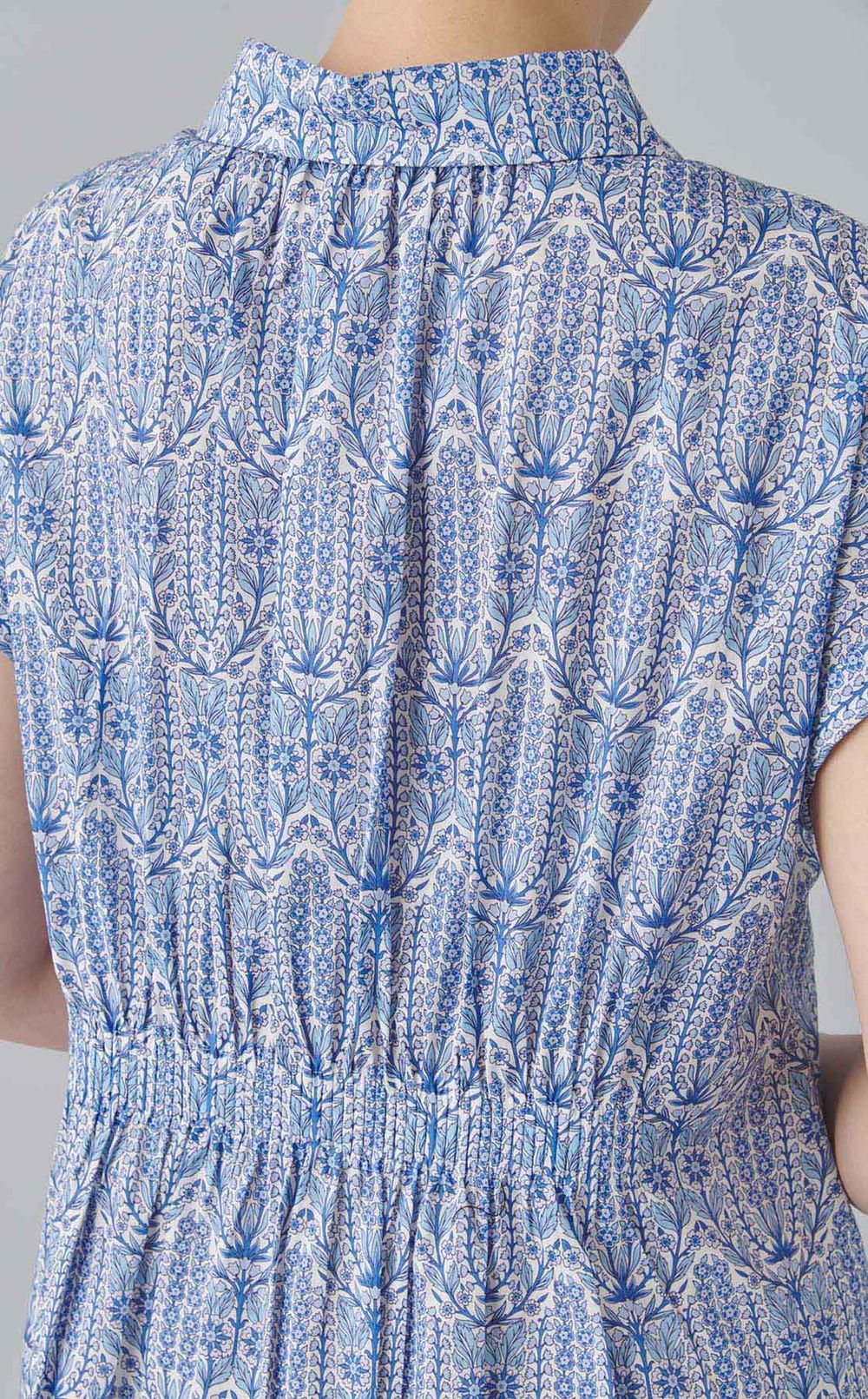 リバティプリントシャツワンピース