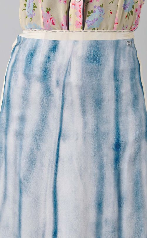 レーススカートプリントミディスカート