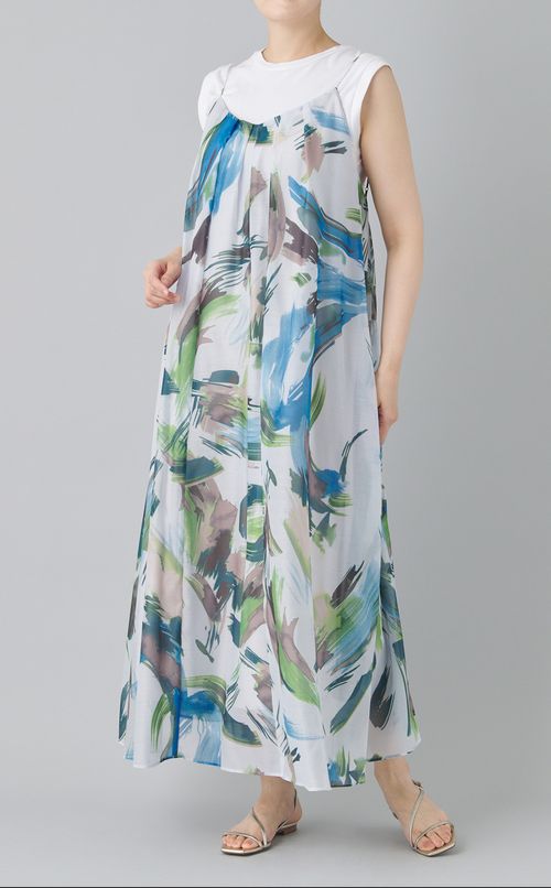 ペイントプリントキャミソールワンピース