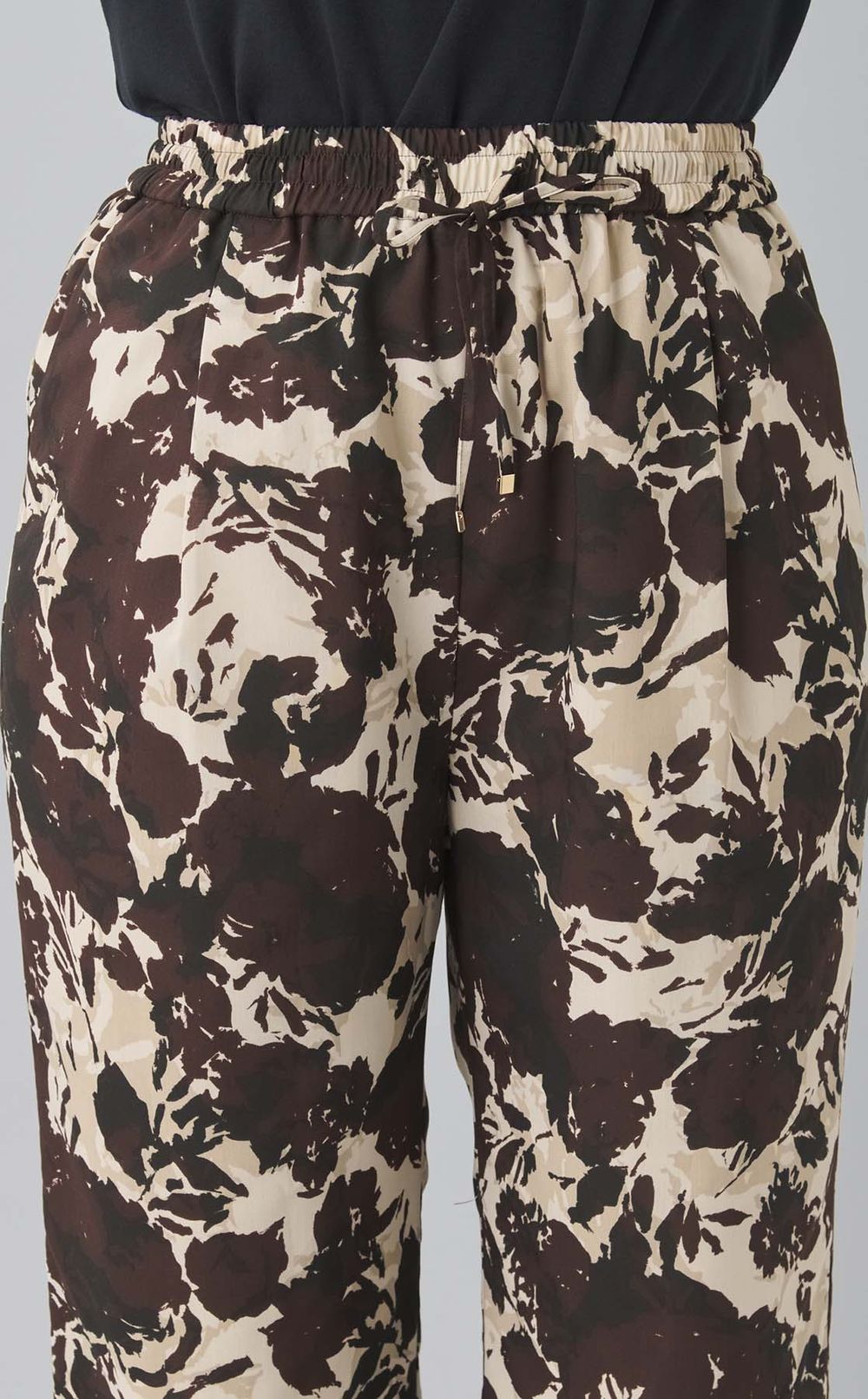 フラワープリントイージーパンツ