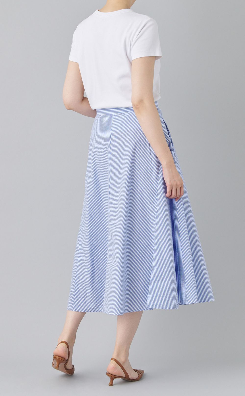 シアサッカーフレアスカート