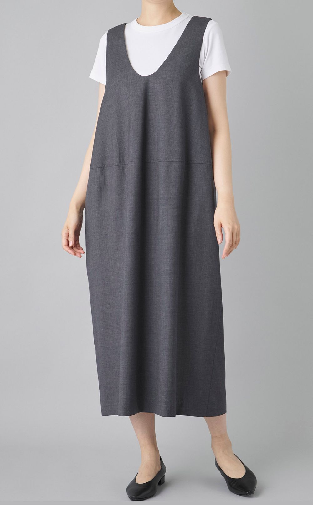 ウールトロバルーンシルエットワンピース