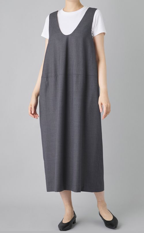 ウールトロバルーンシルエットワンピース
