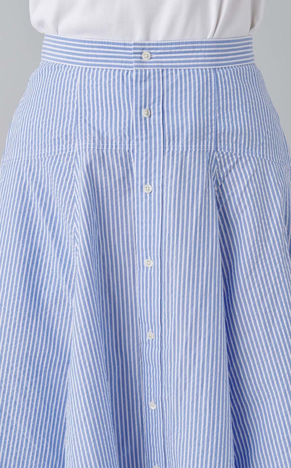 シアサッカーフレアスカート