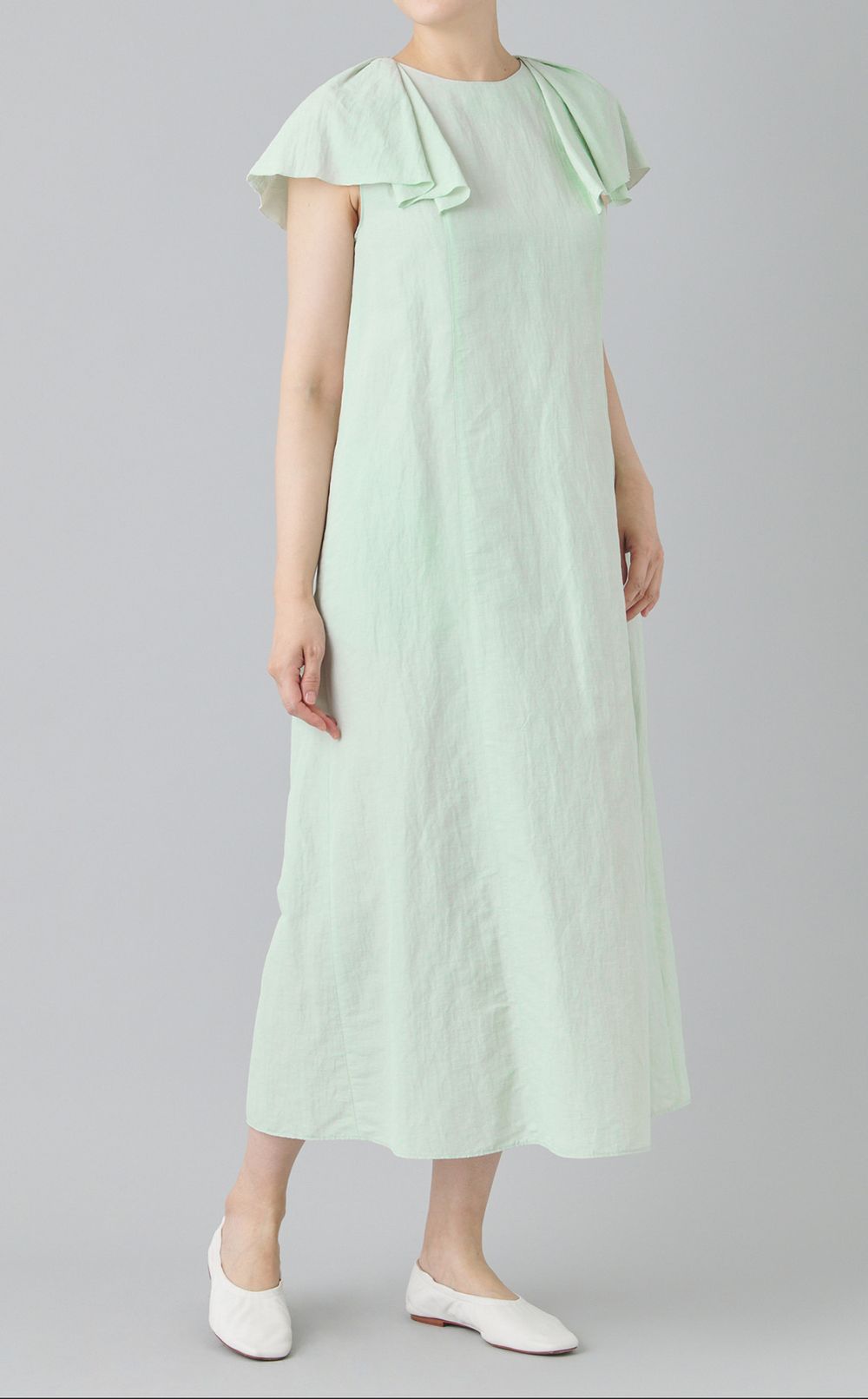 ラッフルカラーワンピース