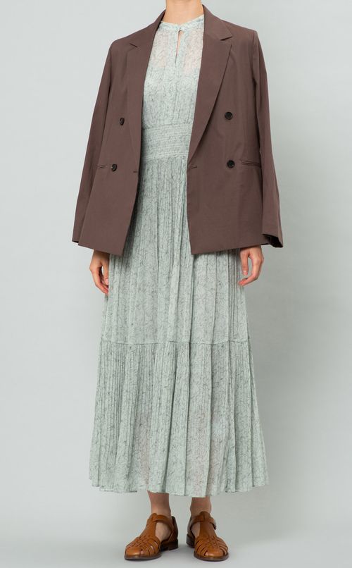 シャーリングシフォンワンピース