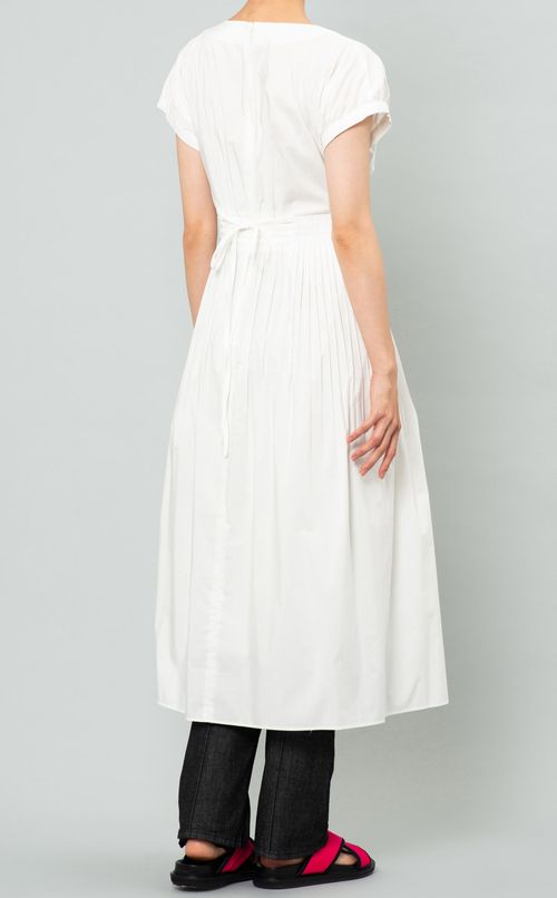 コットンプリーツデザインワンピース