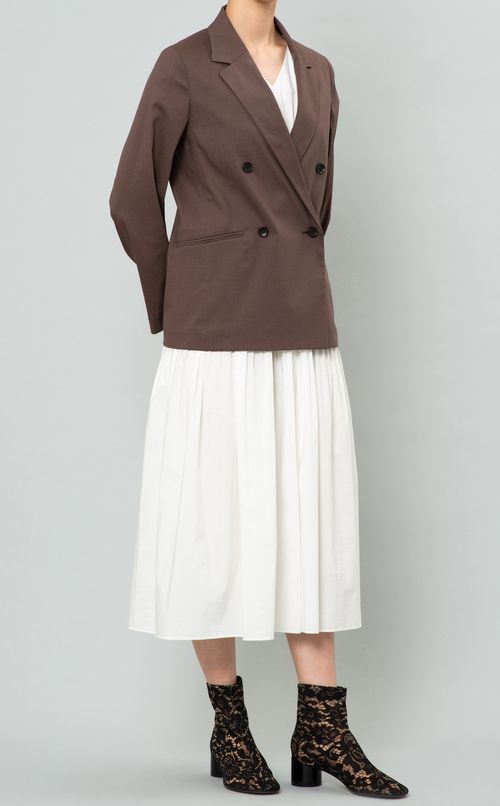 コットンプリーツデザインワンピース